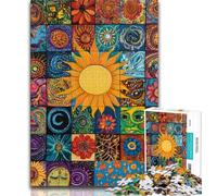 Sun Smiling Collage Jigsaw Puzzles for Adults Teenagers Jigsaws Puzzle,Decompressing Intellectual Educational Toy Secret Santa Gifts 50x75cm