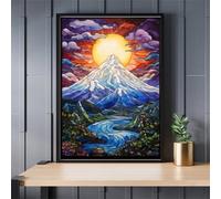 Sun Snow Mountains Rivers Jigsaw Puzzles for Adults 500 Pieces Educational Toys Challenging Game 500 Piece Puzzles for Adults for The Whole for Women Gifts for Men
