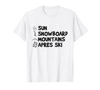 Sun Snowboard Mountains Apres Ski Value Graphic T-Shirt