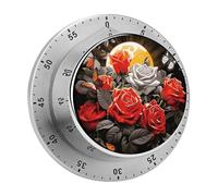 Sun-Soaked Colors Kitchen Timer 60 Minute Visual Wind Up Timers Indoor Mechanical Timers with Magnetic Base Stainless Steel Timer for Home Cooking Time Management Tool