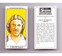 Sun Soccercards No 005 - Ipswich Town England KEVIN BEATTIE football card