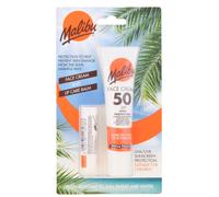 Malibu Sun SPF 50 Face Cream and SPF 30 Lip Balm Duo, High Protection Sun Cream, Water Resistant, Vitamin Enriched, 2 pack