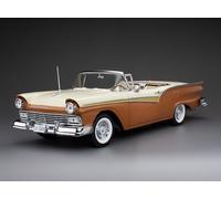 SUN STAR 1349 1:18 Ford Fairlane 500 Skyliner, Doeskin Tan/Colonial White, 1957