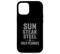 Sun Steak Steel Cold Plunge Gym Discipline Case for iPhone 12/12 Pro