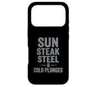 Sun Steak Steel Cold Plunge Gym Discipline Case for iPhone 17 Pro
