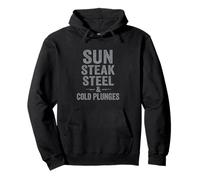 Sun Steak Steel Cold Plunge Gym Discipline Pullover Hoodie
