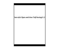 Sun-style Open and close Taiji boxing 2 DVD