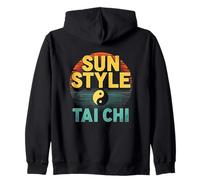Sun style Tai Chi, backprint Zip Hoodie