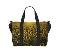 Sun Sunflower Print Gym Bag for Women, Weekender Overnight Bag,Personal Item Bag, Shoulder Bag for Women Men,One Size