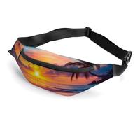 Sun Sunset Beach Ocean Landscape Belt Bag for Women Men Crossbody Fanny Pack Fashion Waist Packs with Adjustable Strap