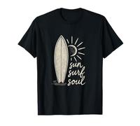 Sun Surf Soul Shirt - Minimalist Summer Tee for Surfers T-Shirt