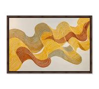 Sun Swell Framed Canvas Print Office Wall Decor by Art Remedy, Walnut Frame, 30 x 20