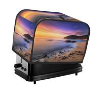 Sun The Beach with Pebbles Patterned toaster lid, hangable, suitable for restaurant and home dining table decoration.
