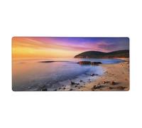 Sun The Beach with Pebbles Print Gaming Mouse Pad XXL Mousepad Keyboard and Mouse-Pads Desk Mat Office,35.5in X 16 in