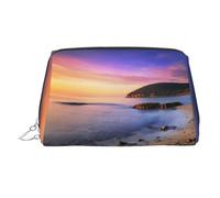 Sun The Beach with Pebbles Printed Multifunctional Storage Bag, Protective Cosmetic Pouch for Weekend Travel and Gym