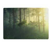 Sun, Trees In A Haze Of Light, Glowing Fog Among The Trees Designer Rug Benjamin Tate Design Natural Large