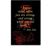 Sun Tzu Quote Poster For Office Wall | Display ancient knowledge on your personal space(Framed,08x12inch(20x30cm))