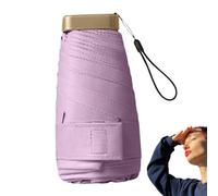Sun Umbrella - Compact Travel Umbrella, Lightweight Sun Protection | Windproof Parasol Umbrella 99% Uv Protection, Six-Fold Umbrellas for Rain Windproof, Small Compact Uv Umbrella for Sun and Ra