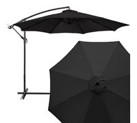 Sun Umbrella Replacement Cloth 200/270/300 cm (6 Arms/8 Arms) Cantilever Parasol Top Fabric Cover Sunshade Cloth Anti-ultraviolet Garden Parasol Canopy Cover, Washable(Color:Black,Size:8 ribs-3m(9.8ft