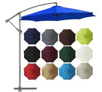 Sun Umbrella Replacement Cloth, 2m/2.7m/3m, 6 Arms/8 Arms, Replacement Umbrella Canopy, Market Table Parasol Replacement Canopy, Replacement Garden Umbrella Cover ( Color : Dark Green , Size : 2.7m/8