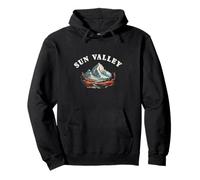 Sun Valley Mountain Landscape Vintage Hiking Camping Outdoor Pullover Hoodie