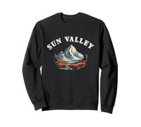 Sun Valley Mountain Landscape Vintage Hiking Camping Outdoor Sweatshirt