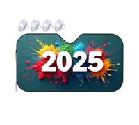 Sun Visor 2025: A Year Of Colorful Beginnings Car Windshield Sunshade Sun Shield For Car Windshield Umbrella Windshield(70x130cm)