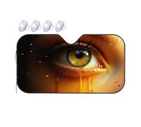 Sun Visor A Close-Up Of An Eye With Tears Streaming Down Car Windshield Sunshade Sun Shield For Car Windshield Car Window Sun Shade(76x140cm)