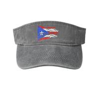 Sun Visor Cap Puerto Rico America Flag Combination Empty Top Hat Adjustable Visor Hats Uv Protection Empty Top Baseball Cap for Cycling Summer Running