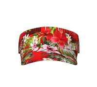 Sun Visor Cap Women Unisex, Tropical Hawaiian Flowers Hiking Visors Hat Durable Sun Visor Cycling Golf Visors Hat