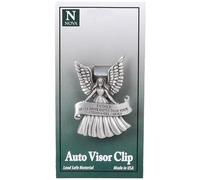 Sun Visor Clip Angel Never Drive Faster Father, Package of 4 - Car Accessories, Bless Driving Safety Religious Gift for Parent, Family, Friend, Teens, New and Old Drivers (4 PCS)