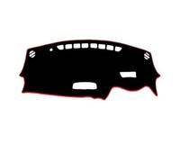 sun visor dashboard carpet For Mazda CX-3 CX3 2015-2019 Dashboard Cover Pad Mat Anti-Slip Dashmat Sunshade Protect Carpet(With HUD RHD Black(Red Edge))