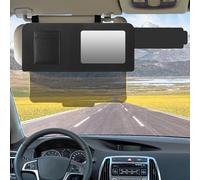 Sun Visor Extension for Car - Adjustable Polarized Car Sun Shade with PC Lens and Side Sun Protection Extension, Upgraded Car Sun Shade for Anti-Glare UV Protection, Black