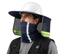 Sun Visor for Hard Hat with Reflective Strip Neck Gaiter High Visibility