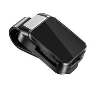 Sun Visor Glasses Holder Clip for Car with Construction to Safeguard Sunglasses and Reading Glasses While Driving (Black-1)