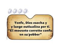 Sun Visor God'S Plan: A Confused Mouse In Its Pobber Car Windshield Sunshade Umbrella Windshield Sun Shade Car Window Shade(76x140cm)