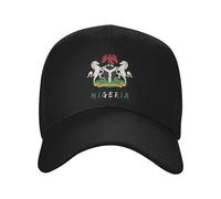 Sun Visor Hat Coat of Arms of Nigeria Nigerians Flag Sport Hat Adjustable Baseball Cap Breathable Sports Cap for Running Hiking Climbing