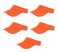 Sun Visor Hats for Women or Men, UV Protection Sun Cap with Headband for Beach & Pool or Golf & Tennis GB-T-Y-M8 (UK, Alpha, One Size, Z - 5 Pack - Orange)