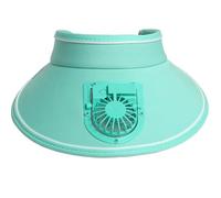 Sun Visor Hats with Fan, Lightweight Sun Protection Cooling Fan Hat, Summer Large Brim Cap, Hollow Top Design, Adjustable Sun Cap Built in Fan with 3 Gear Wind Speed for Outdoor Camping