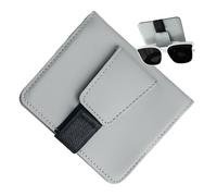 Sun Visor Organizer: Reinforced Pocket Grid, Passport Holder, Sunglass Protector, Compact Panel Arrangement, Condu Cabin Tidy Accessory