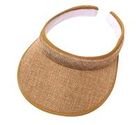 Sun Visors for Women Hat Visors Wide Brim Uvprotection Sport Visor Cap Adjustable Wide Brim Unisex Sun Hat for Tennis Golfrunning 06-Dark Khaki One Size