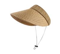 Sun Visors for Women Large Brim Beach Straw Hat Golf Sun Hat Golf Sports Visor Summer Cap UV Protection Sun Hat Baseball Cap Adjustable Ladies Visor Cap Ponytail Topless Sun Hat UPF 50 Empty Top Hat
