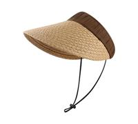 Sun Visors for Women Large Brim Beach Straw Hat Golf Sun Hat Golf Sports Visor Summer Cap UV Protection Sun Hat Baseball Cap Adjustable Ladies Visor Cap Ponytail Topless Sun Hat UPF 50 Empty Top Hat