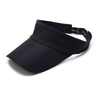 Sun Visors for Women Men Multiple Colors Sun Visors for Women and Ladies, Long Peak Thicker Sweatband Adjustable Hat for Golf Cycling Fishing Tennis Running Jogging and Other Sports Black