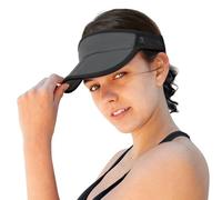 Sun Visors Hats for Womens Mens Beach Hat Accessories Summer Straw Sunhat Fashion Foldable Wide Brim Sombreros Ponytail Para Mujer Para Caps UV Protection for Running Hiking Football Golf Grey Black
