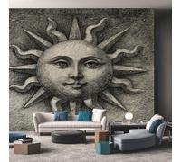 Sun Wallpaper - Boho Exotic Celestial Wall Mural - Wall Murals for Living Room Bedroom - Photo Wallpaper & Home Decor Art - 274 x 254 cm A-2939