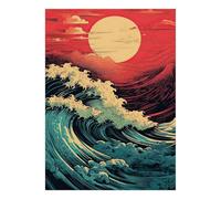 Sun Wave Cloud Jigsaw Puzzle, 1000 Pcs Indoor Adult Game | 70x50cm Cardboard, Brain Workout, Smooth Surface Finish, Adult Hobbyists, Stress Reduction
