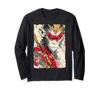 Sun Wukong Monkey King Fierce Modern Japanese Art Gift Long Sleeve T-Shirt