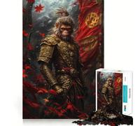 Sun Wukong The Monkey King 1000 Piece Jigsaw Puzzles for Teenagers Jigsaw Solid Logic Toy Calm Fun Precision Cut Santa Wish Item 38x26cm