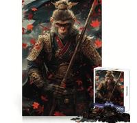 Sun Wukong - The Monkey King Warrior 1000 Piece Jigsaw Puzzles for Adults Memory Boost Family Joy Pattern Assembly Santa Wish Pick 38x26cm